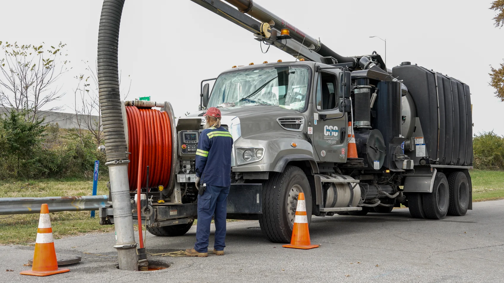 Commercial Sewer Cleaning team on location in Central Indiana