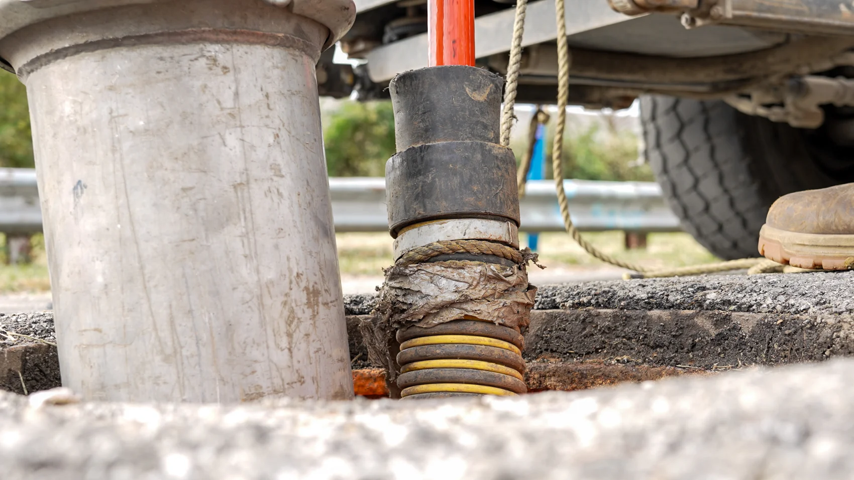 Commercial kitchen interior where grease traps require regular maintenance